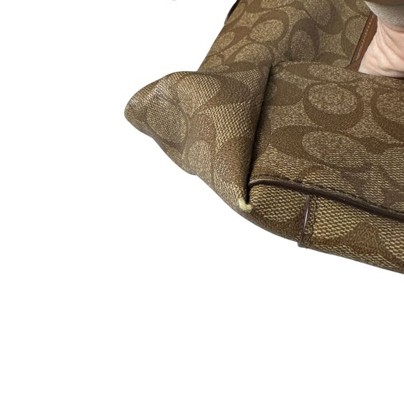 Coach Signature Ava Gold Chain Brown/Beige Tote Shoulder RESERVED FOR D_PULLING - Picture 8 of 9